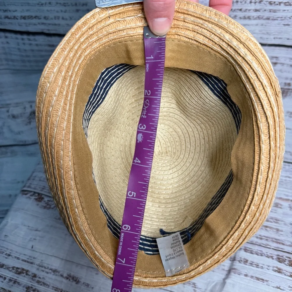 Tommy Bahama Kids Striped Woven Straw Hat‎ Blue One Size NEW